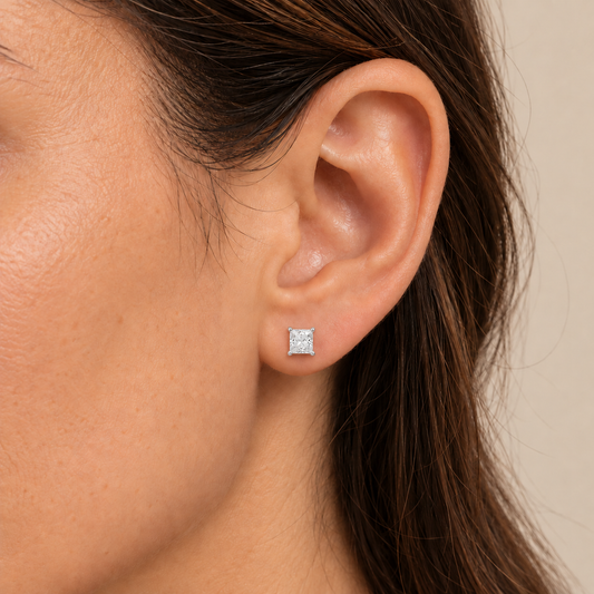 Royale Princess-Cut Lab-Grown Diamond Studs