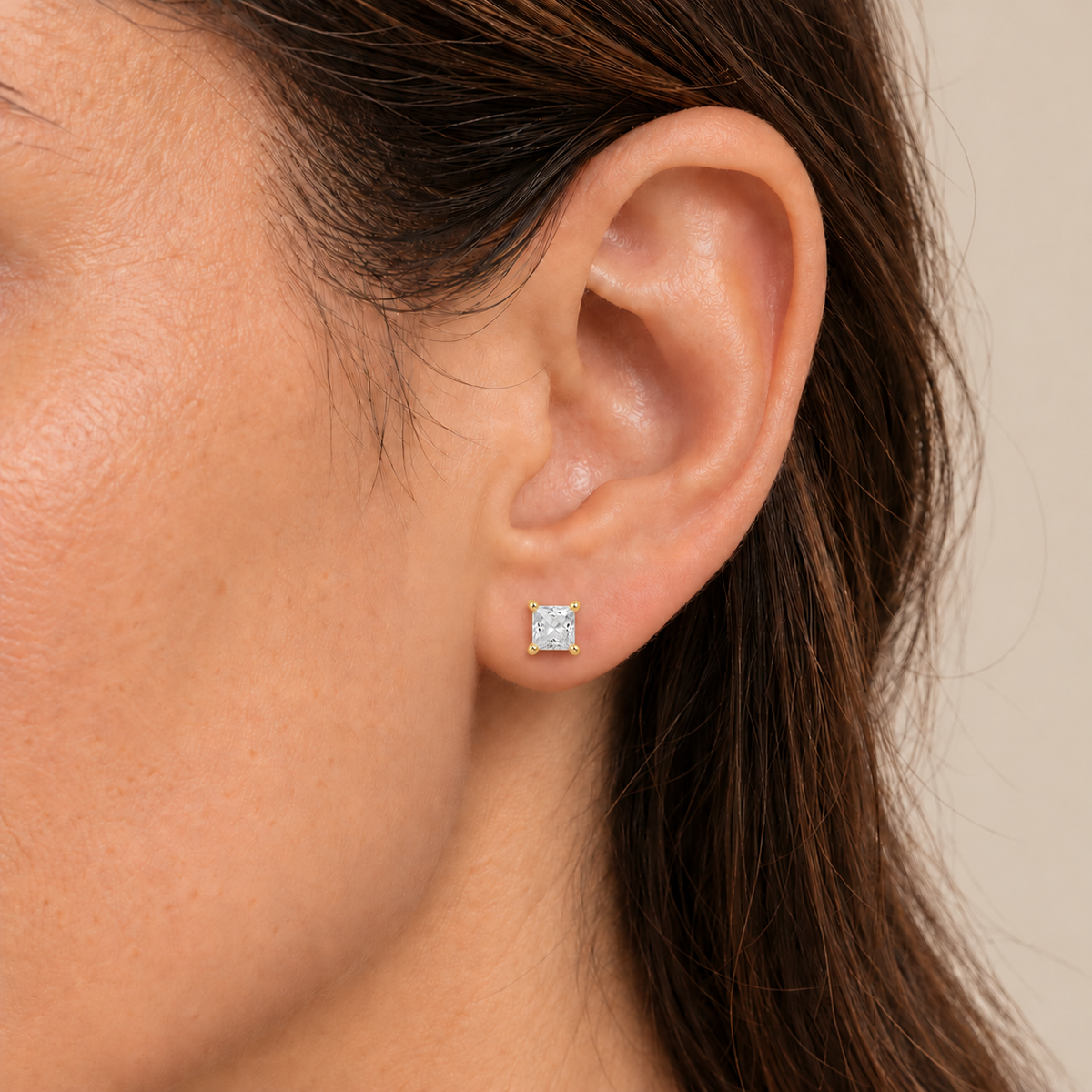 Royale Princess-Cut Lab-Grown Diamond Studs
