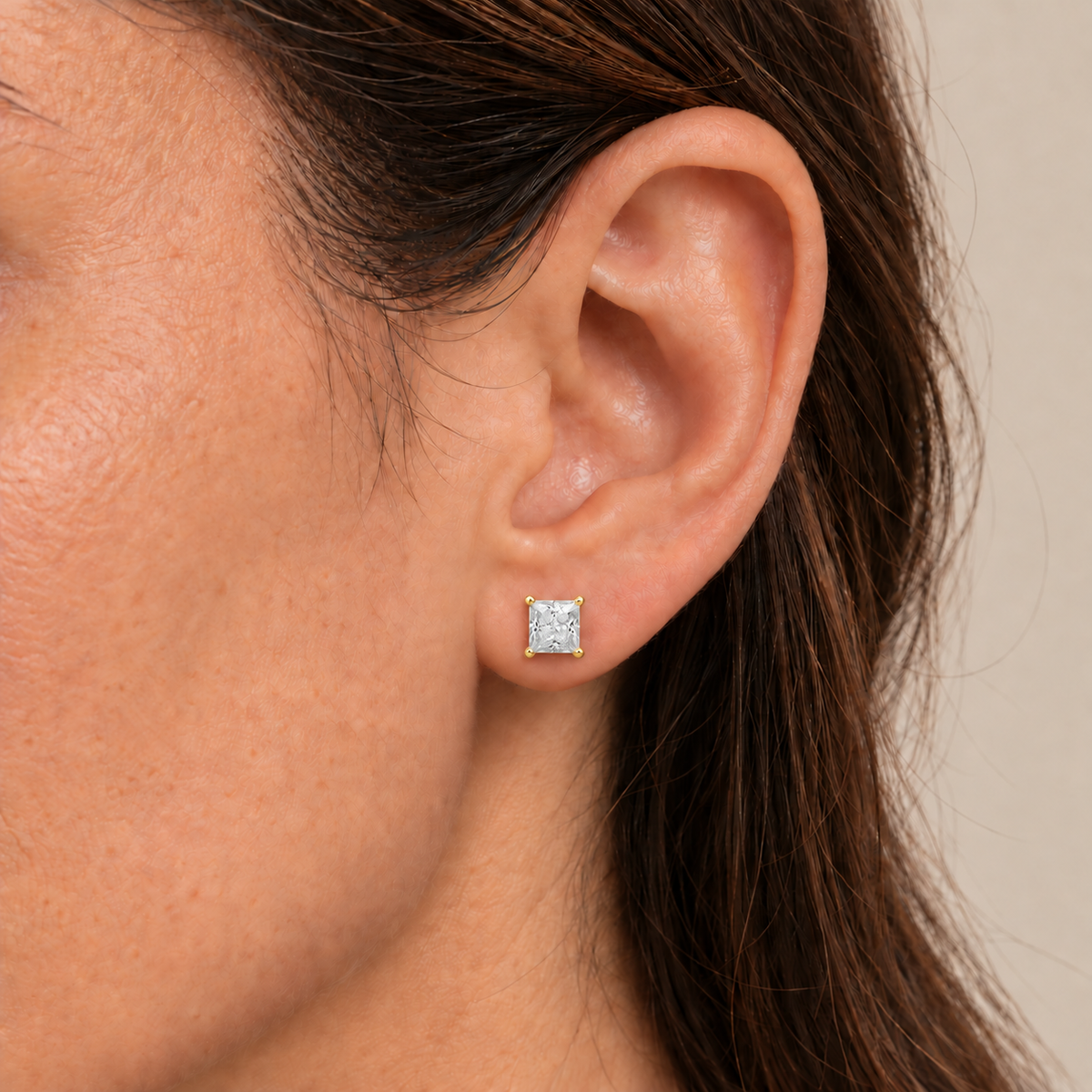 Royale Princess-Cut Lab-Grown Diamond Studs